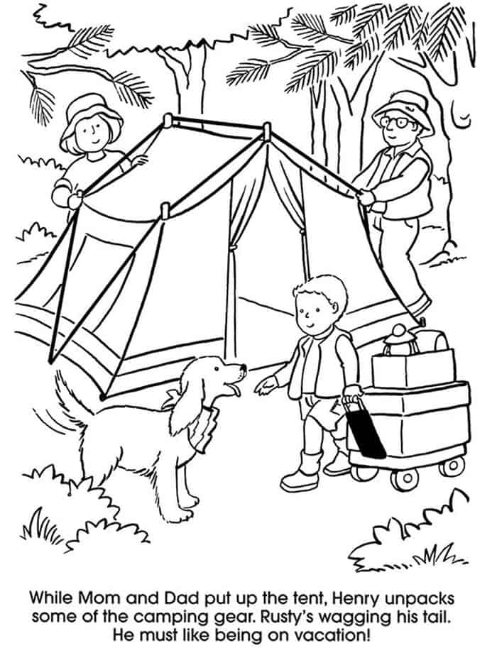 Free Printable Camping Coloring Pages