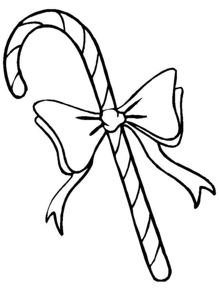 Free Printable Candy Cane Coloring Pages