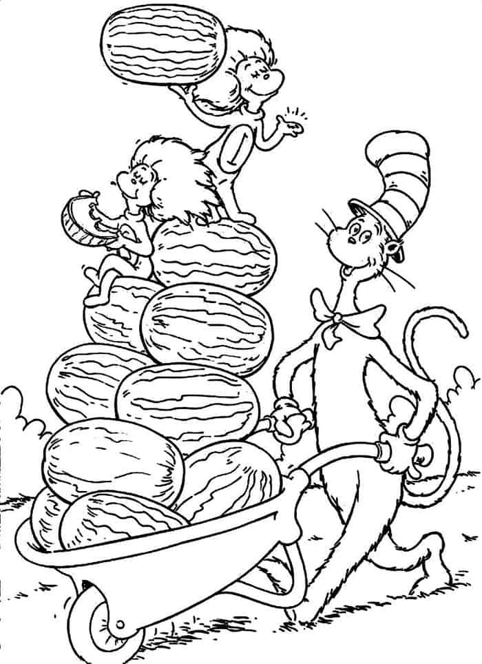 Free Printable Cat In The Hat Coloring Pages