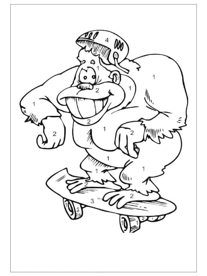Free Printable Gorilla Coloring Pages Pdf