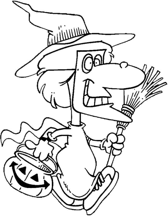 Free Printable Halloween Ghost Coloring Pages Witch Cats