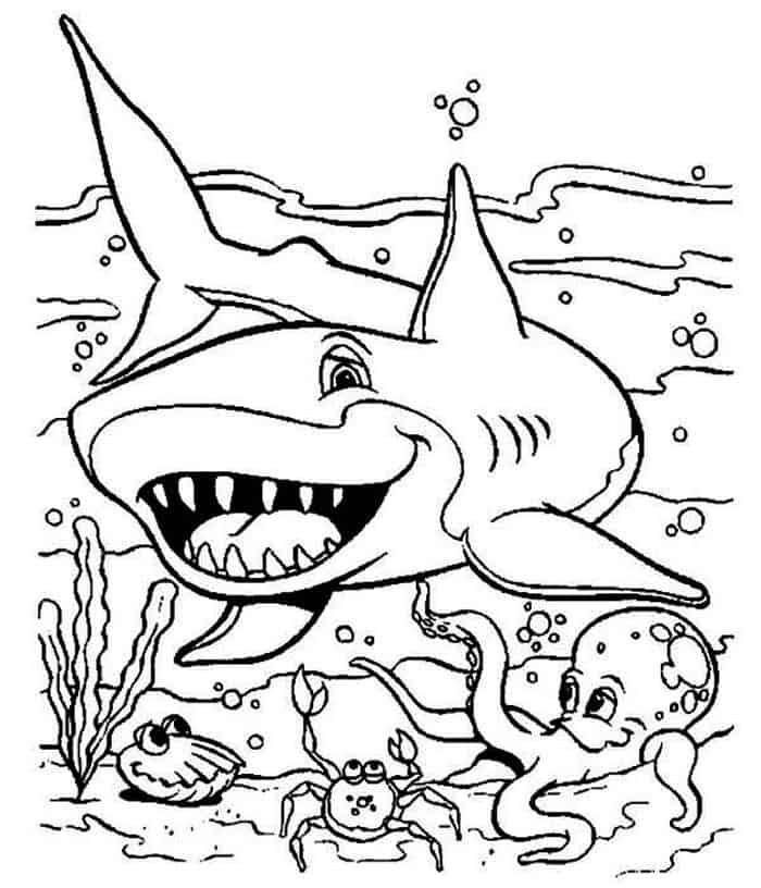 Free Printable Shark Coloring Pages