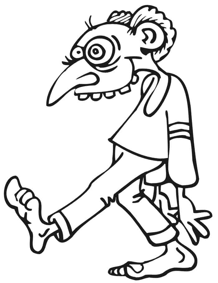 Free Zombie Coloring Pages