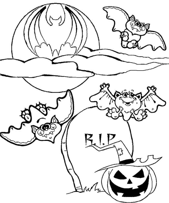 Halloween Bat Coloring Pages