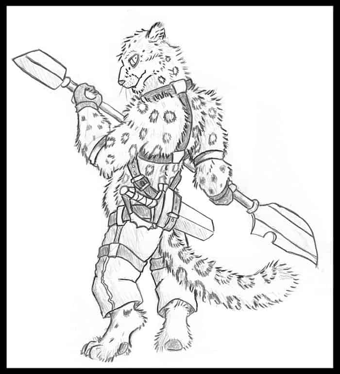 Human Snow Leopard Coloring Pages