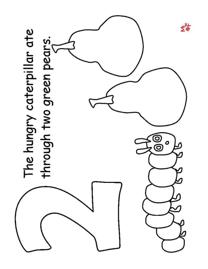 Hungry Caterpillar Coloring Pages Leaf