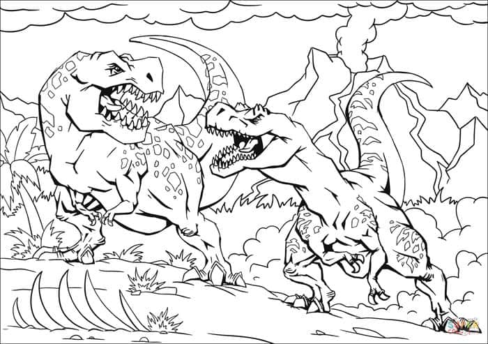 Indominus Rex Vs T Rex Coloring Pages
