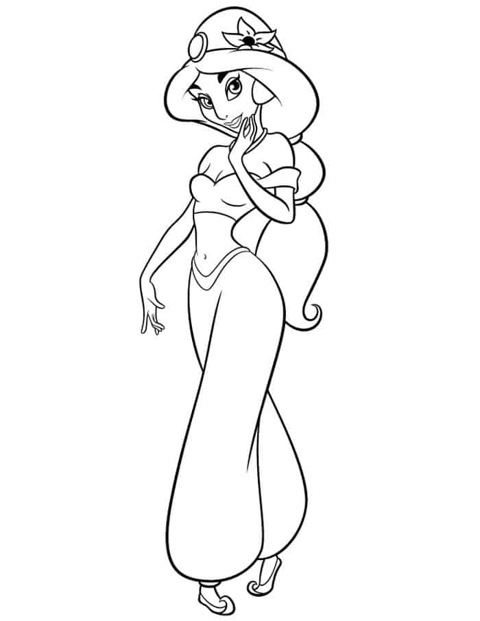 Jasmine Princess Coloring Pages