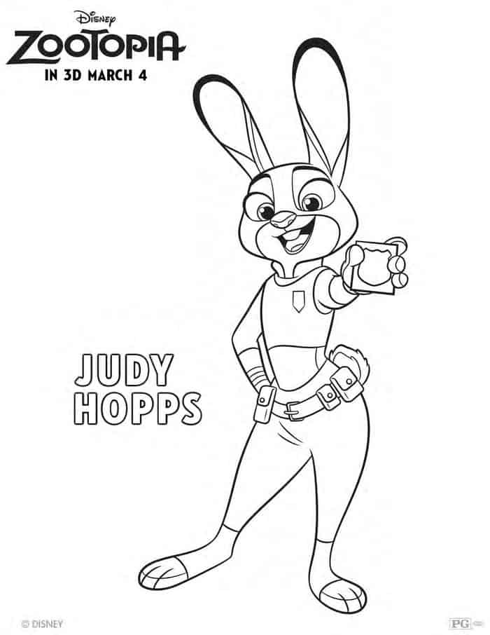 Judy Zootopia Coloring Pages