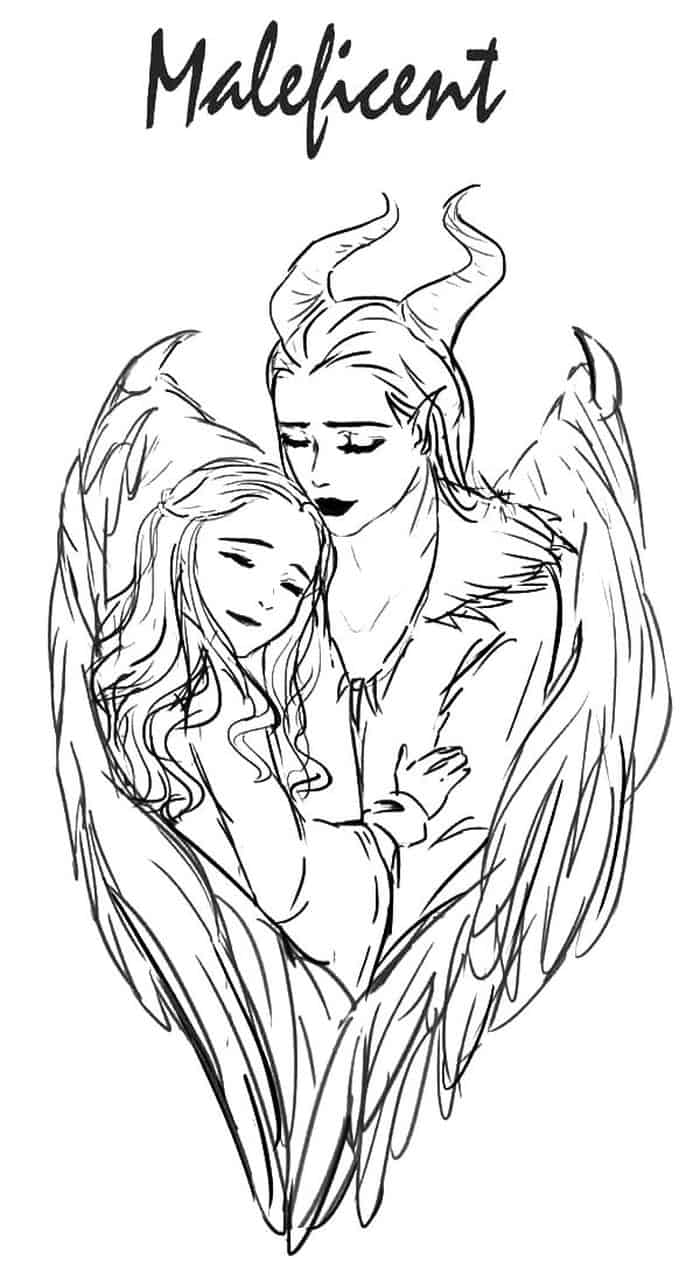 Maleficent Aurora Coloring Pages