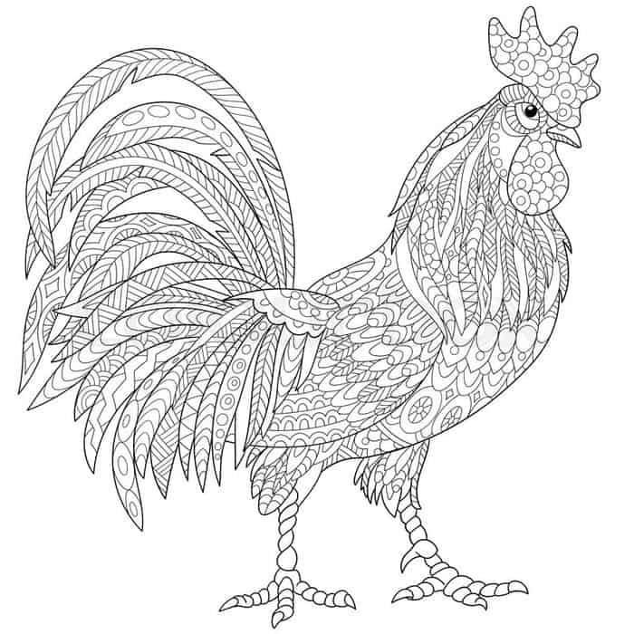 Mandala Chicken Coloring Pages