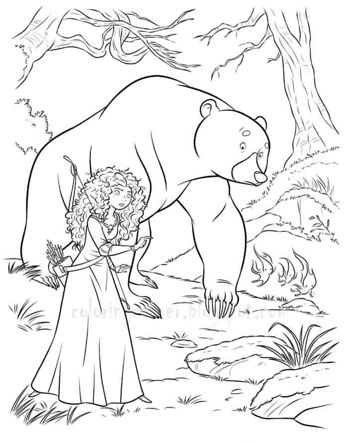 Merida Princess Coloring Pages