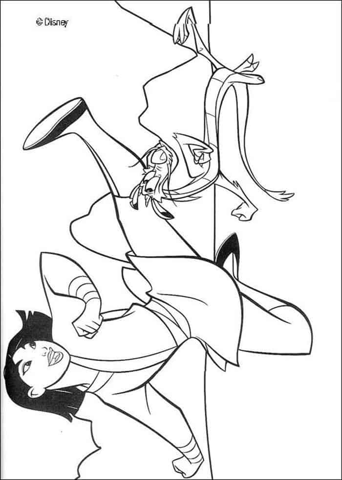 Mulan Coloring Pages Printable
