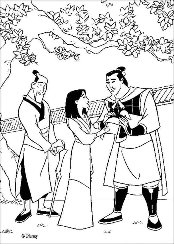 Mulan With Coloring Pages