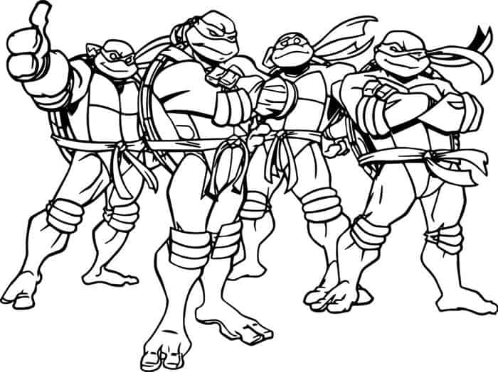 Ninja Turtle Coloring Book Pages