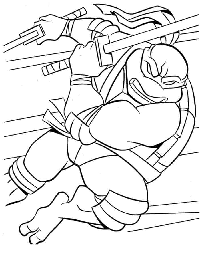 Ninja Turtle Coloring Pages Free