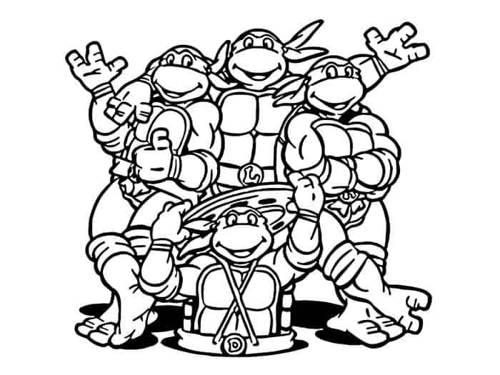 Ninja Turtle Coloring Pages Pdf