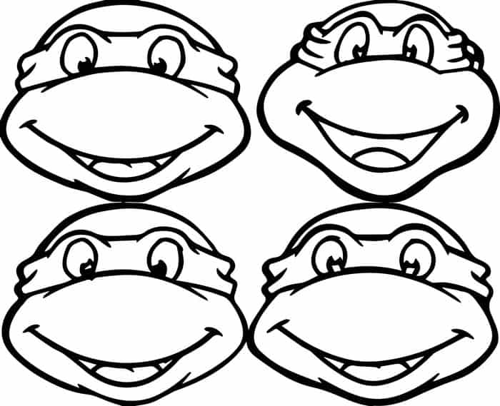 Ninja Turtle Face Coloring Pages
