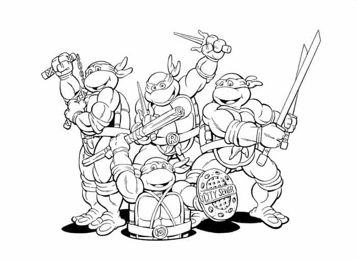Ninja Turtle Free Coloring Pages