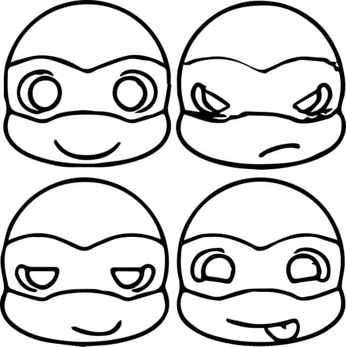 Ninja Turtle Mask Coloring Pages