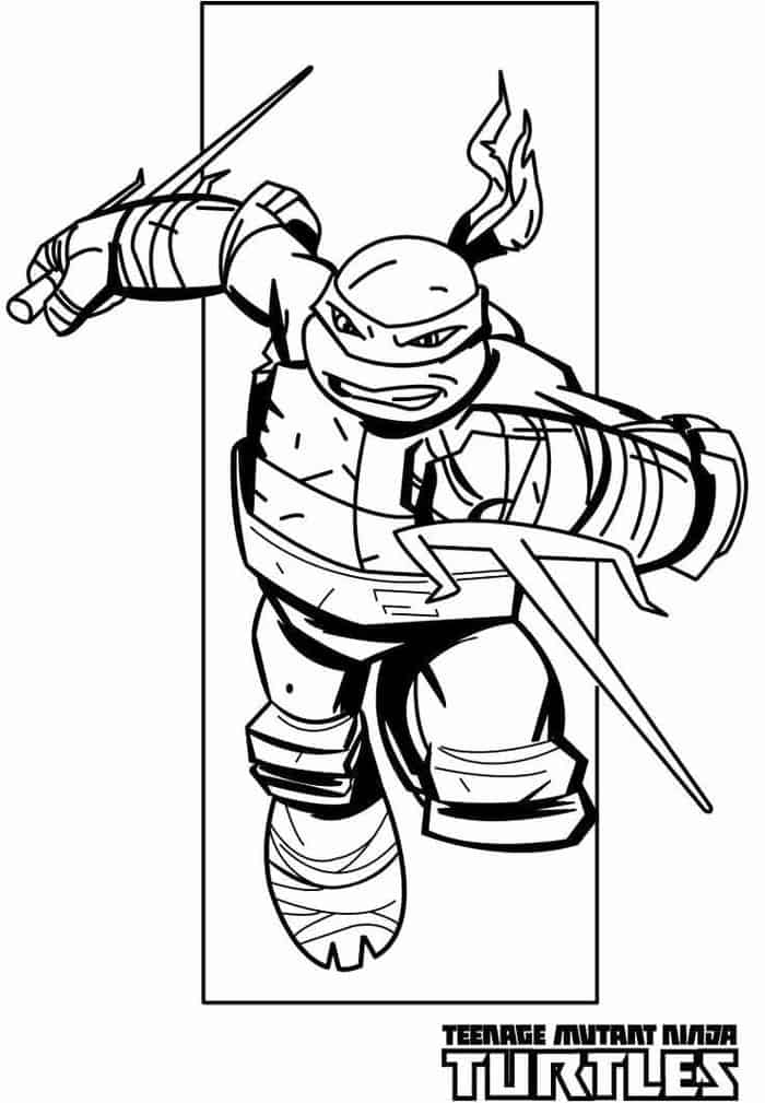 Ninja Turtle Raphael Coloring Pages