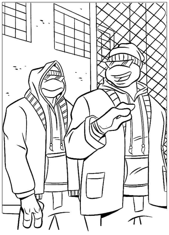 Ninja Turtle Valentine Coloring Pages