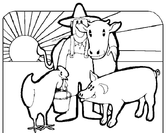 Old Mcdonald Farm Animal Coloring Pages