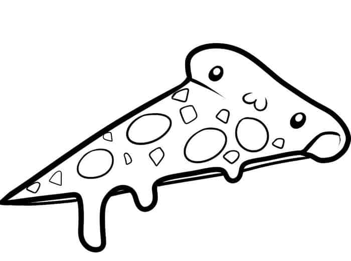 Pizza Coloring Book Pages