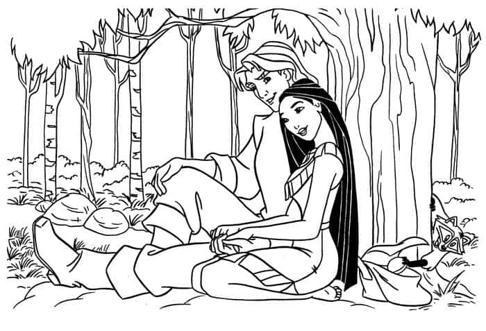 Pocahontas And John Coloring Pages