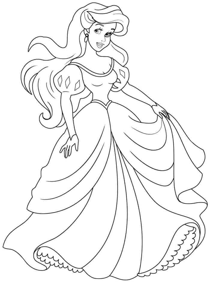 Princess Ariel Coloring Pages