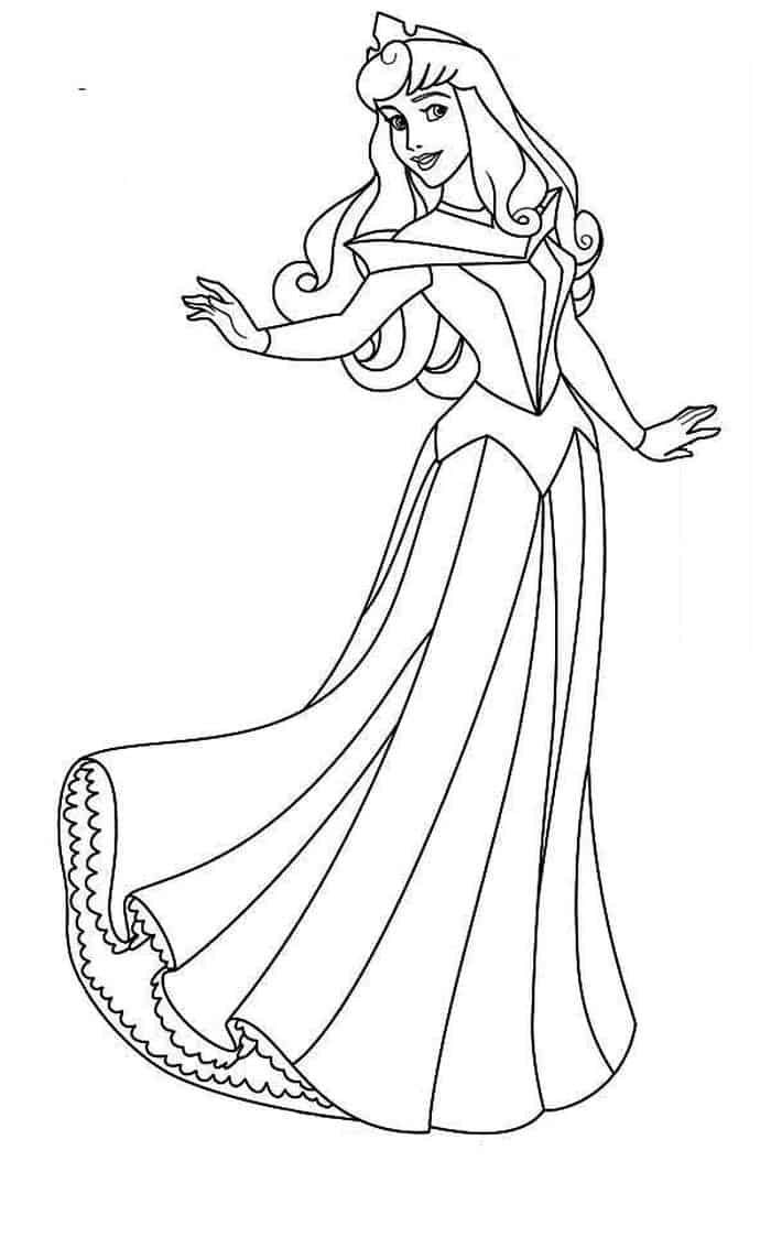 Princess Aurora Coloring Pages