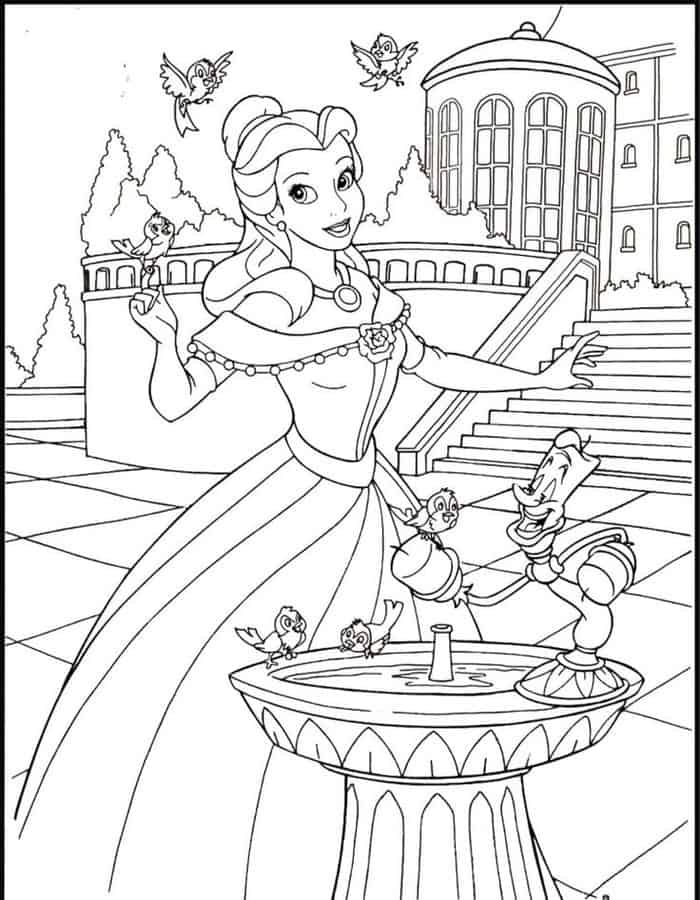 Princess Belle Coloring Pages