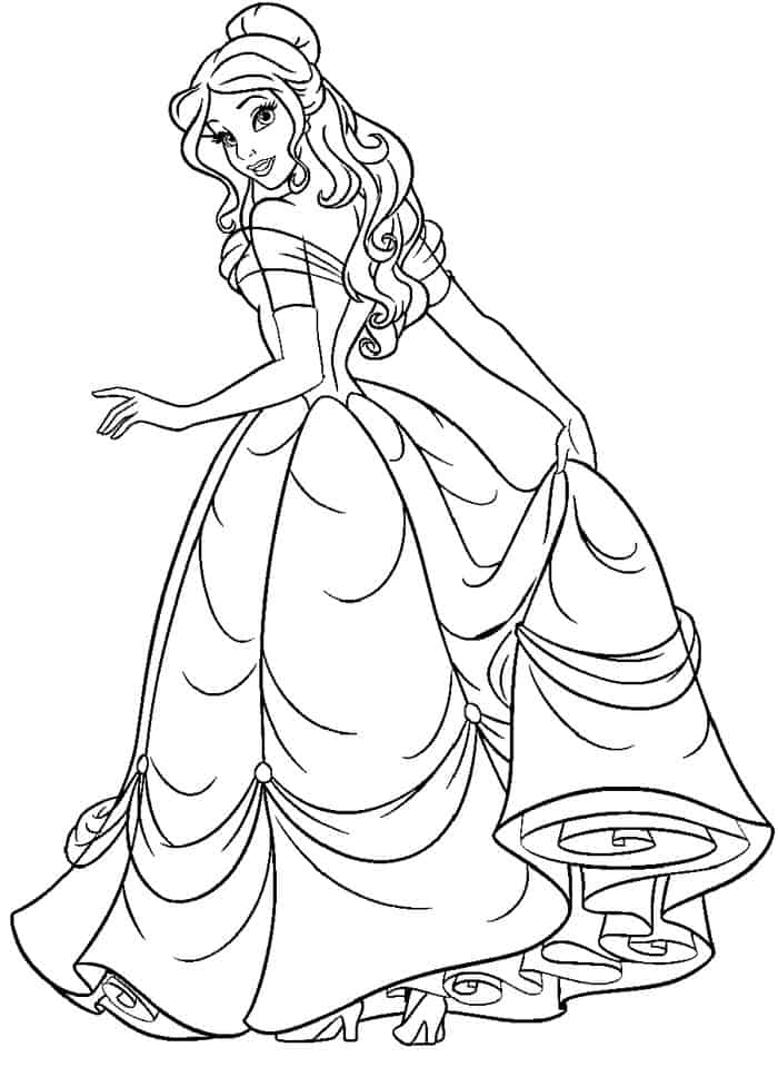 Princess Coloring Pages Belle