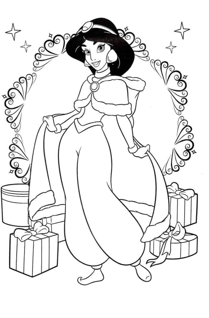 Princess Jasmine Coloring Pages Pre School