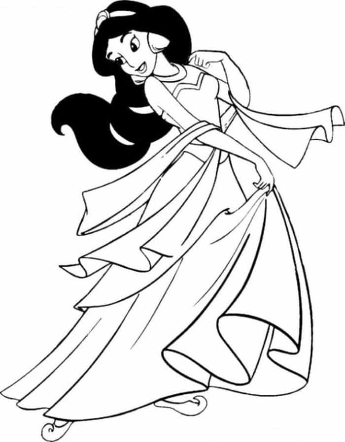 Princess Jasmine Coloring Pages