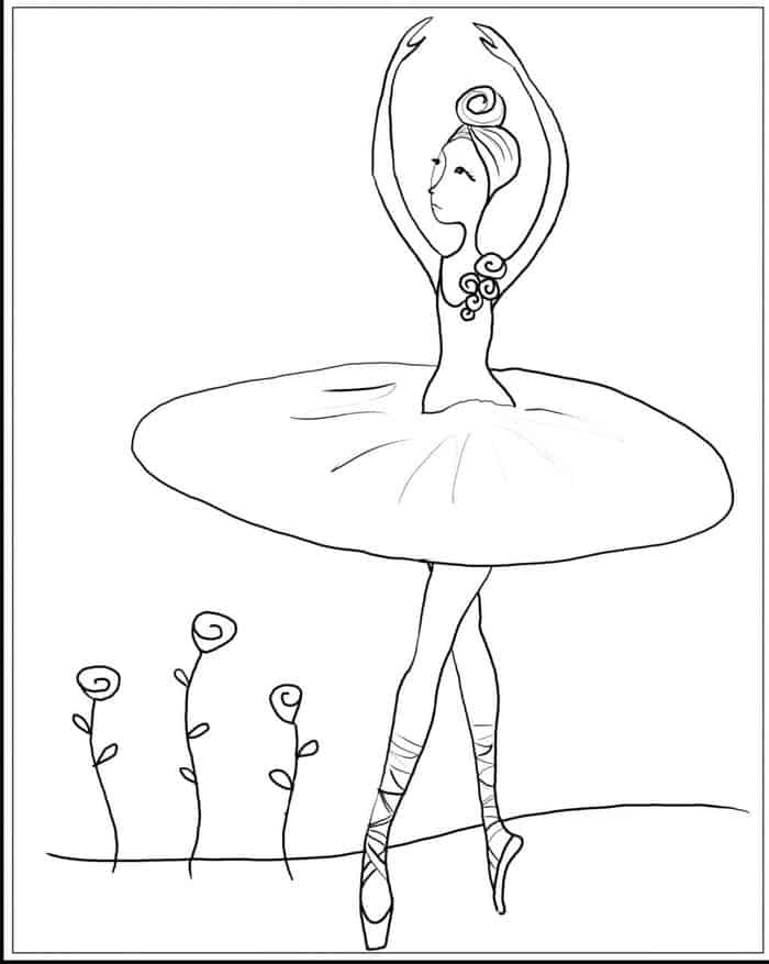 Printable Ballerina Coloring Pages