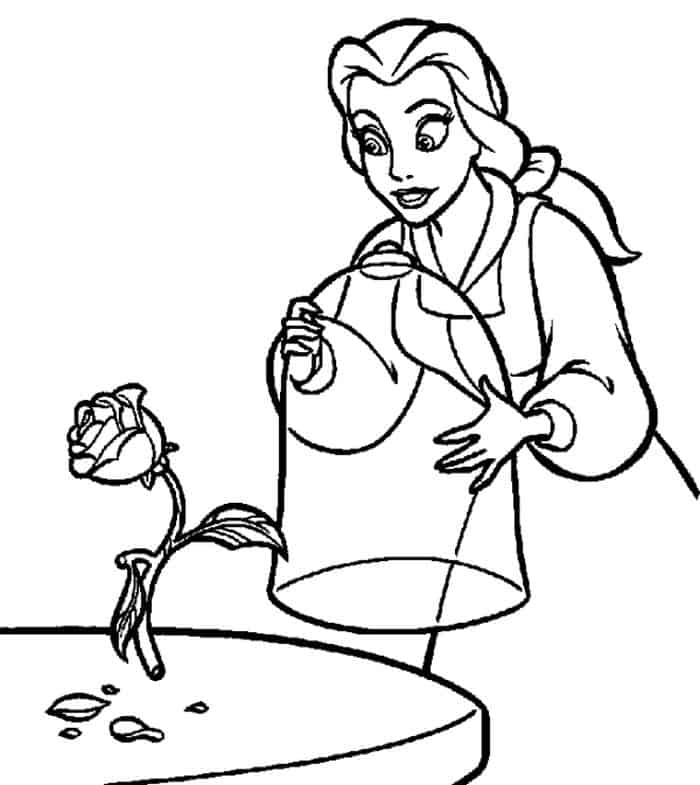 Printable Belle Coloring Pages