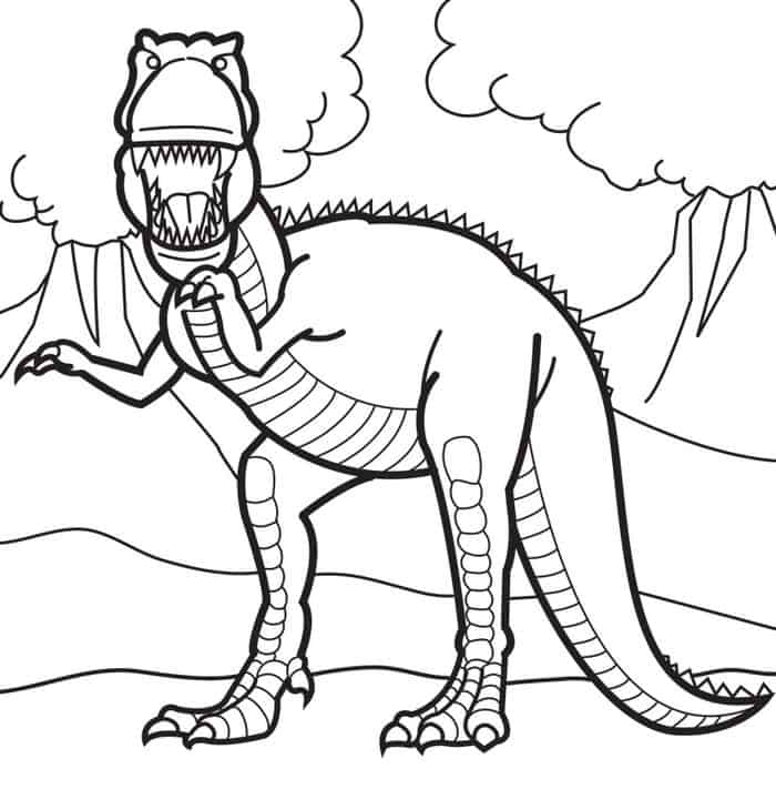 Printable T Rex Coloring Pages