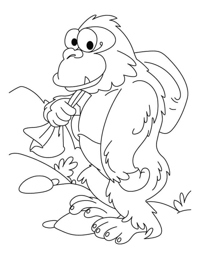 Rainforest Gorilla Coloring Pages