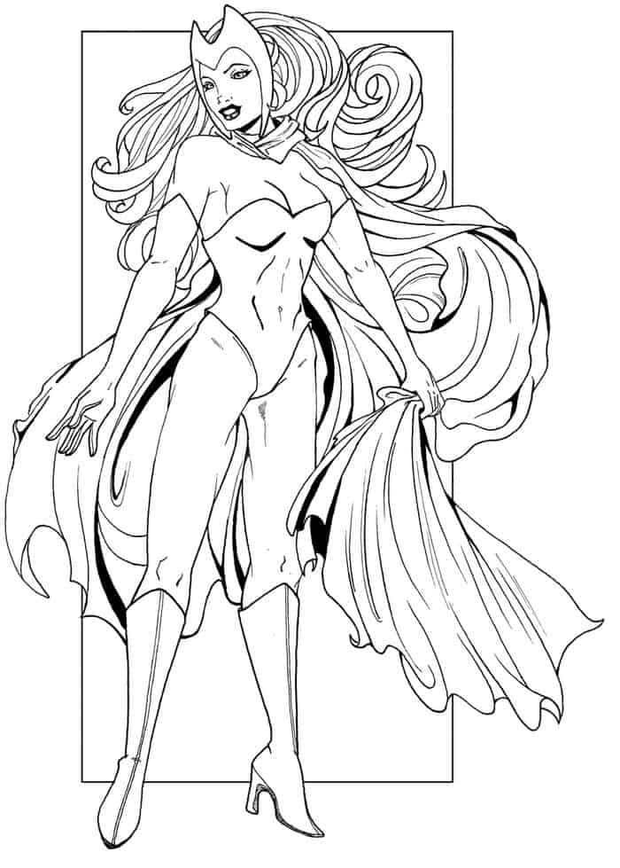 Scarlet Witch Coloring Pages