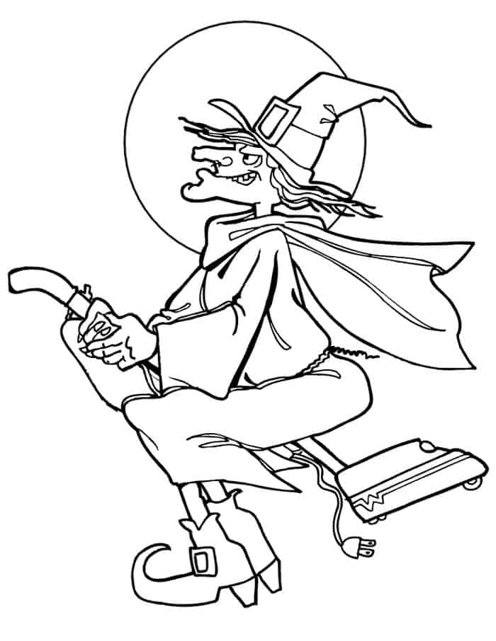 Scary Witch Coloring Pages