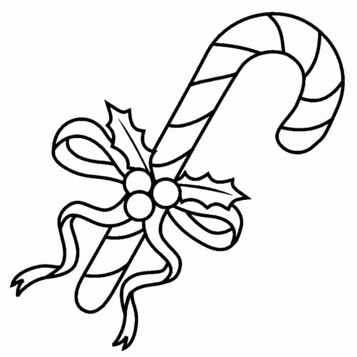 Steampunk Candy Cane Coloring Book Pages
