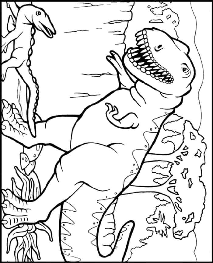 T Rex Coloring Kids Pages