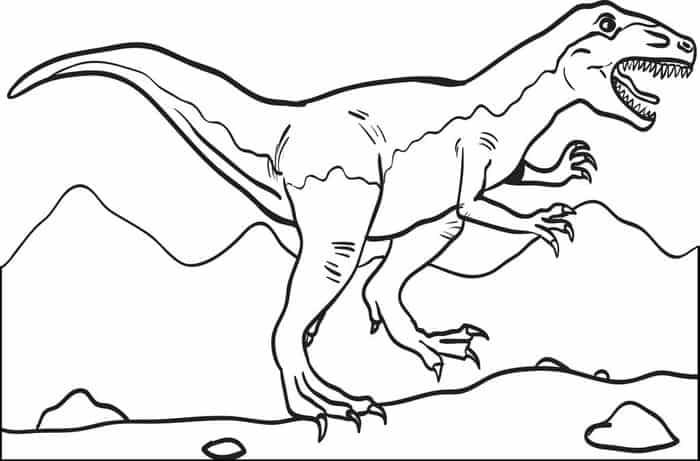 T Rex Dinosaurs Coloring Pages