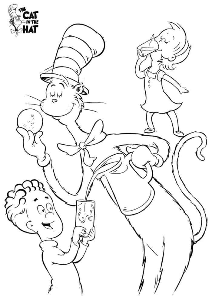 The Cat In The Hat Coloring Pages