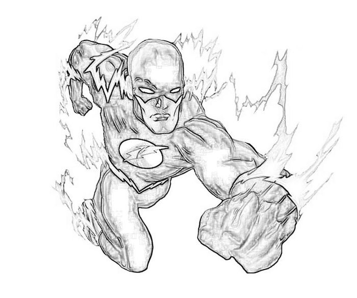 The Flash Coloring Pages For Adults Barry Alen