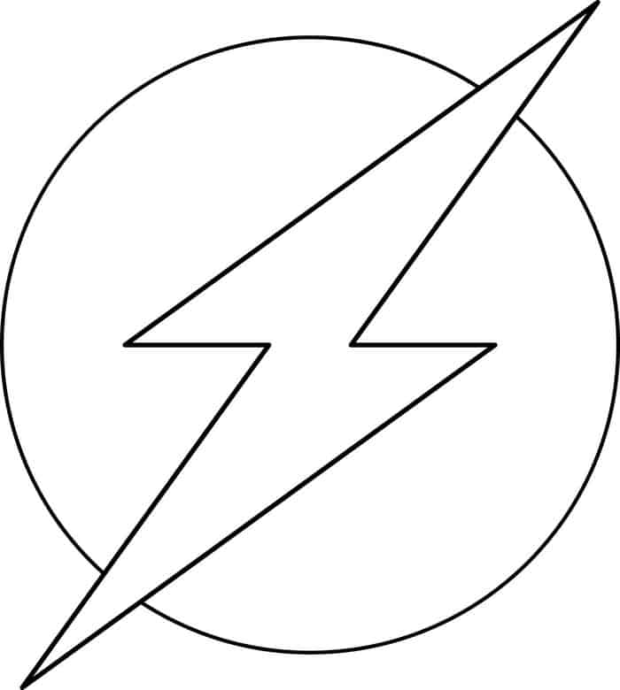 The Flash Logo Printables Coloring Pages