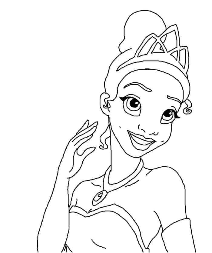 Tiana Princess Coloring Pages