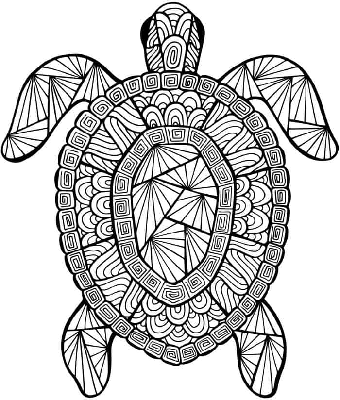 Turtle Mandala Coloring Pages