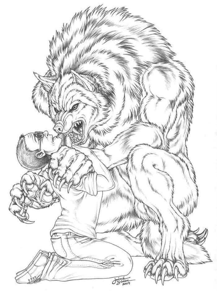 Werewolf Coloring Pages For Adults